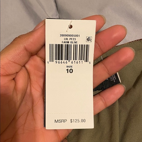 Lauren Ralph Lauren Plaid Ruffle-Trim Georgette Skirt Green Farm Olive 10 NWT - Picture 5 of 8